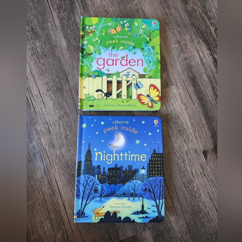 Usborne Peek Inside Books - Garden and Nighttime